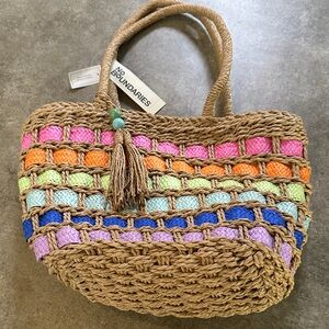 No Boundaries Colorful Woven Tote Bag